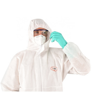 White Single Use Protection Overall Acid Splash Water Proof Protection Construction Safety Overall Clothing Asbestos Fiberglass