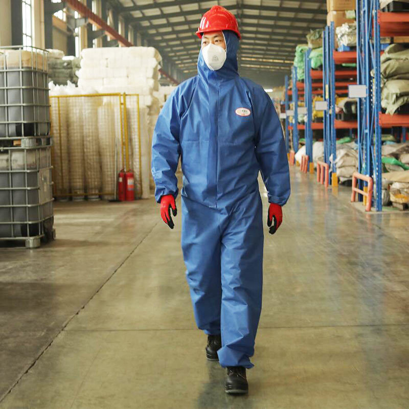 Non Woven Material Manufacturer Wholesale Low Price Chemical Resistant Custom Protective Clothing Suits Disposable Coverall