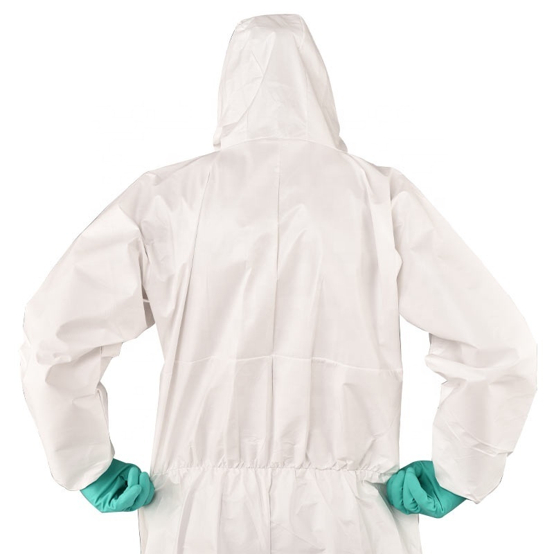 Konzer Type 5 6 disposable veterinary  fiberglass  protective clothing with mask safety clothing coverall