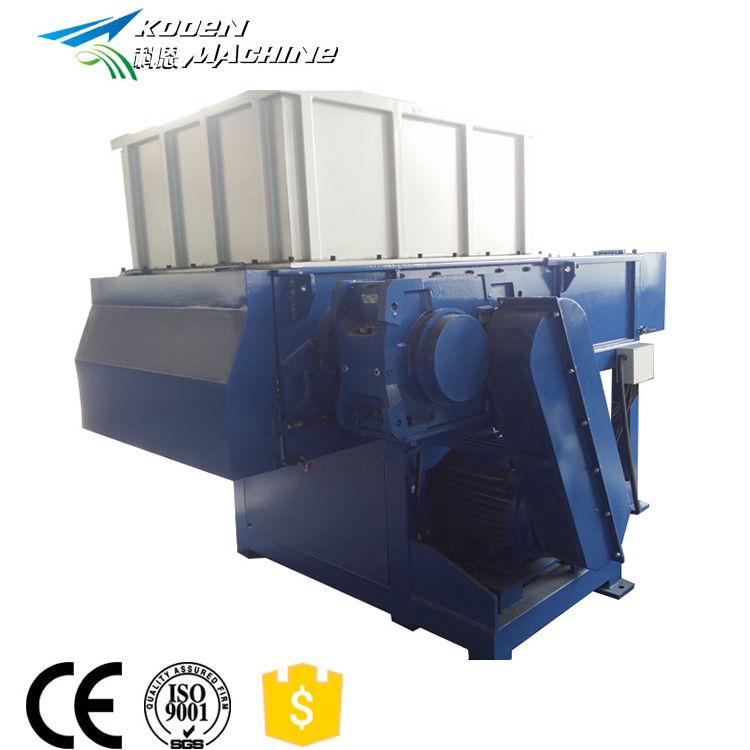 Electrical control stainless steel small plastic shredder for recycling plastic/used tire shredder for sale