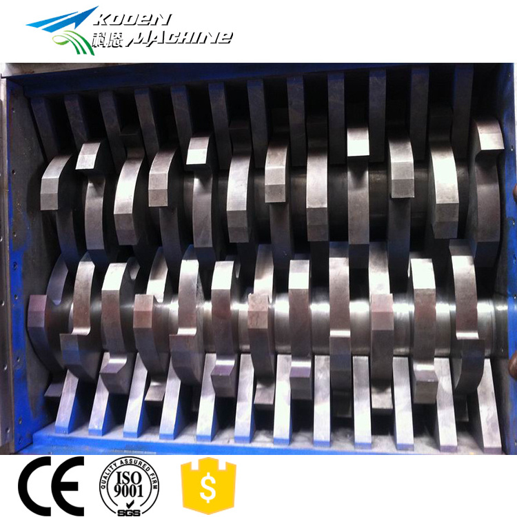 Electrical control stainless steel small plastic shredder for recycling plastic/used tire shredder for sale