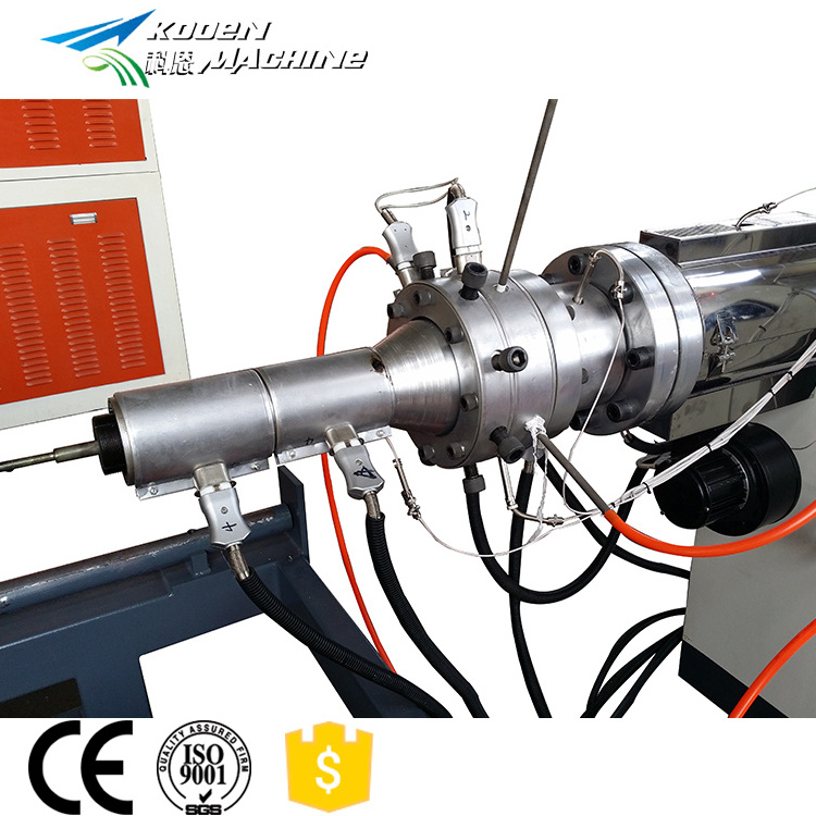 PE PVC corrugated pipe hose tube extruder making machine with steel wire