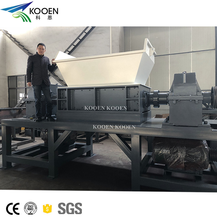 Electrical control plastic waste recycled single shaft shredder machine electric tobacco shredder