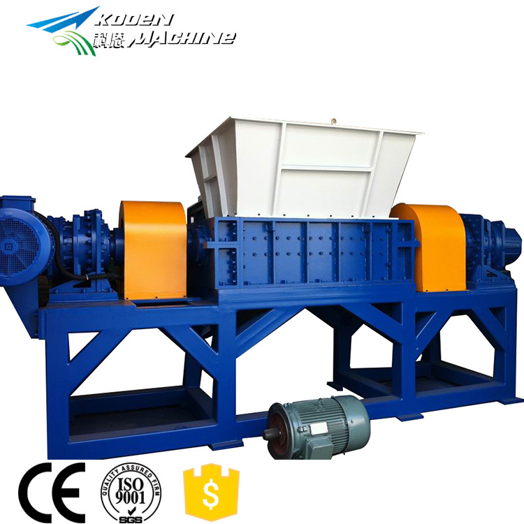 Single Double Shaft Shredding Rubber Tire Waste Plastic Bottle Metal Scrap Shredder Machine price