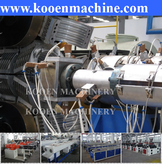 Different diameter hdpe pvc single double wall corrugated drain pipe machine production line extruder extrusion line for sale