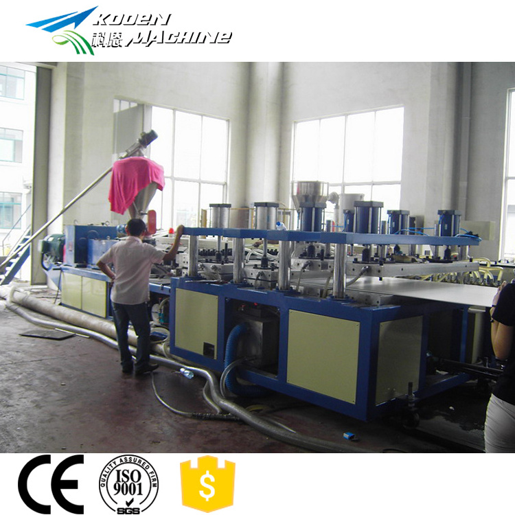 PC, PP, PE and PVC Plastic Hollow Cross Section Plate Extrusion Line