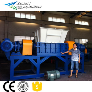 KOOEN Waste Plastic Used Rubber Tires Recycling Machines Double Shaft Shredder