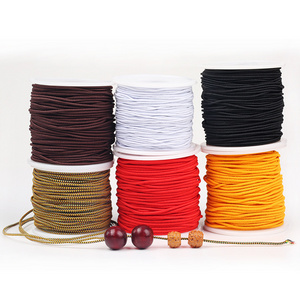 Colorful Stretch Round Elastic Cord Rope 3mm 5mm Multi Colors Polyester Wrapped Elastic Drawstring Cord Band For Garment