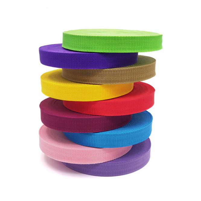 20mm 25mm 38mm 50mm colored custom polypropylene PP webbing tape strap for bags