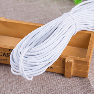 Black/White Round Polyester Elastic Cord Braided Elastic Cords String Durable Rope Bungee Cord Shock Cord