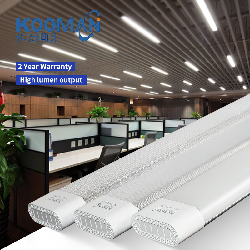 Light Fixture Led Batten Purification Light 27w 36w 40w 54w 72w Tube Fixture Ceiling Lamp For Office Warehouse