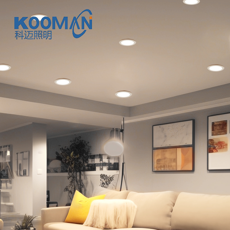 KOOMAN Slim Recessed Round 9+3W 12+3W Panel Light with Night Light Dimmable 4 6Inch ETL FCC Pot Lights