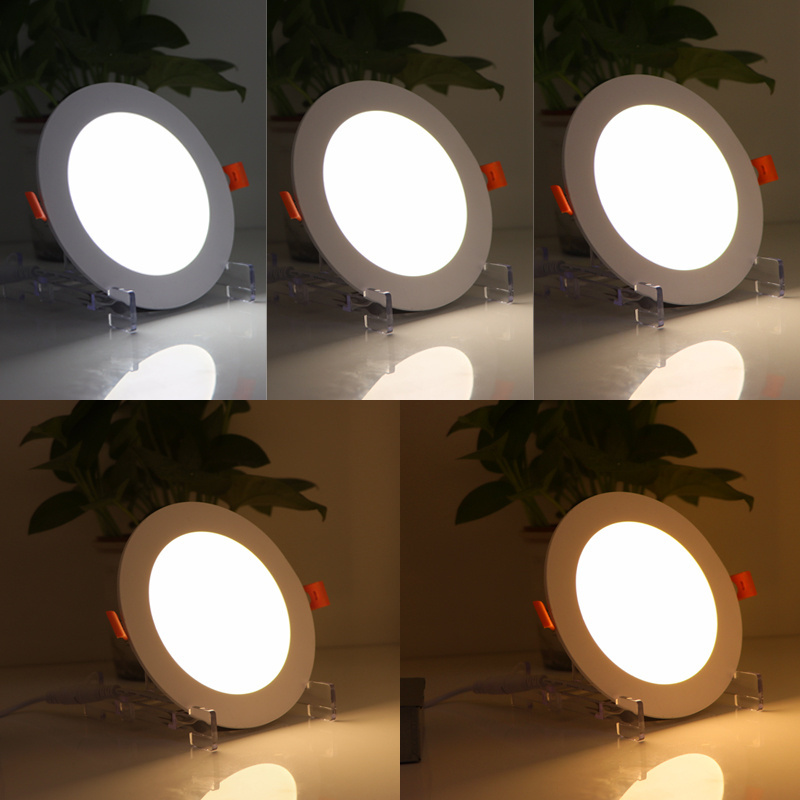 ETL 4 6 Inch Ultra Slim TUYA Smart WiFi APP Voice Dimmable Cct Pot Light Recessed 9W 12W RGB Panel Light