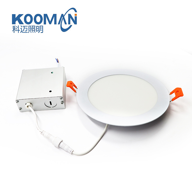 6 Inch Ultra-Thin LED Recessed Ceiling Light with Junction Box, 5000K Daylight, 12W 110W Eqv, Dimmable Can-Killer Downlight