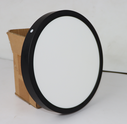 Super Thin 18W Flush Mount 1CCT 6000K Daylight Black Round Flat Led Panel Light Profile Ceiling Light Fitures