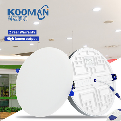 Round Square Die-casting alu 4 inch 6 inch Recessed Ceiling Lights Pot Lights 9w 12w 18w 24w Dimmable Smd Led Panel Light