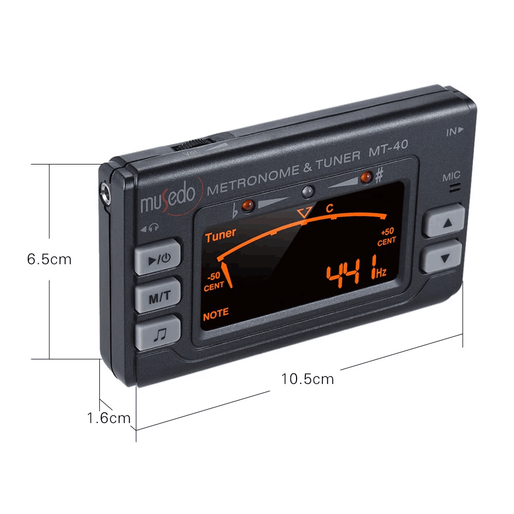 CHERUB MT-40 3-in-1 Guitar Metronome and Tuner for Guitar Bass Violin Ukulele Chromatic