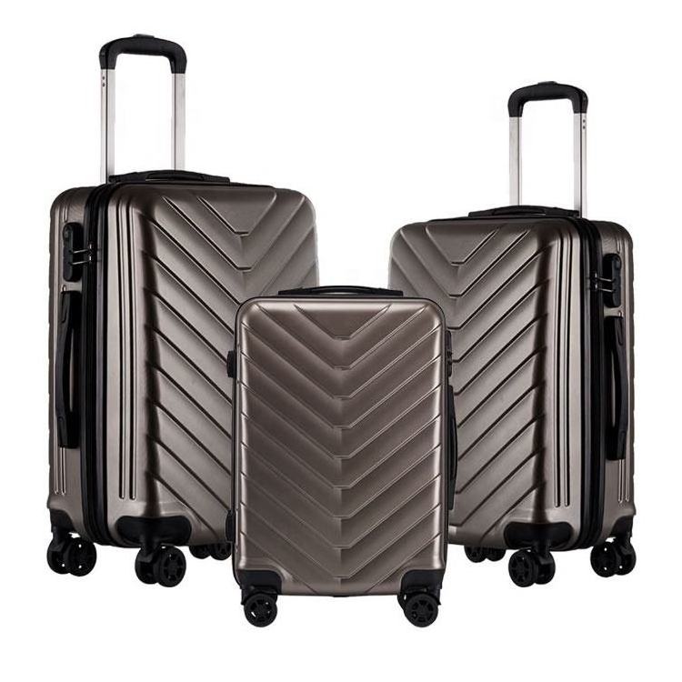 Custom 3 pcs handle ABS suitcase 4 wheels travel cases travelling bags luggage sets carry-on trolley luggage Suitcase bag set