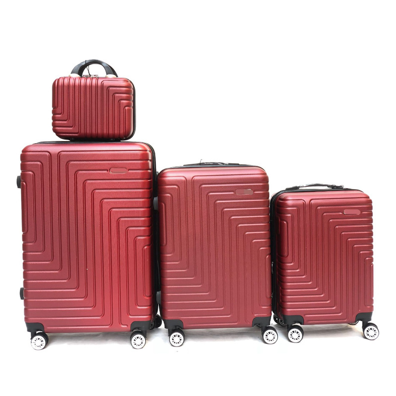 Koowo wholesale 360 rolling trolley luggage sets ABS PC hard shell suitcase set travel luggage bag set