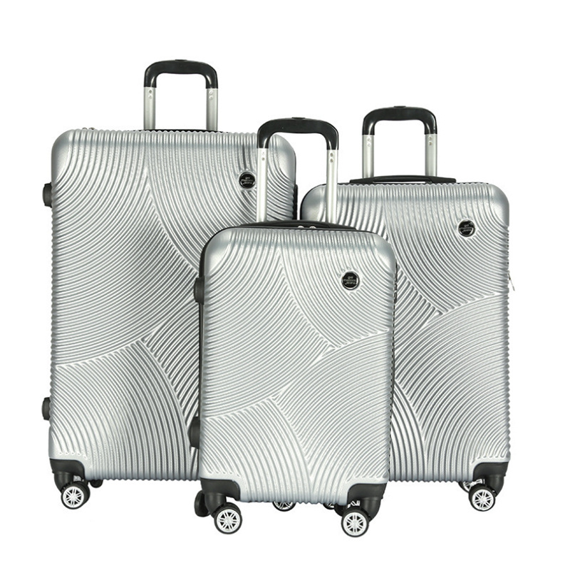 Koowo wholesale 360 rolling trolley luggage sets ABS PC hard shell suitcase set travel luggage bag set