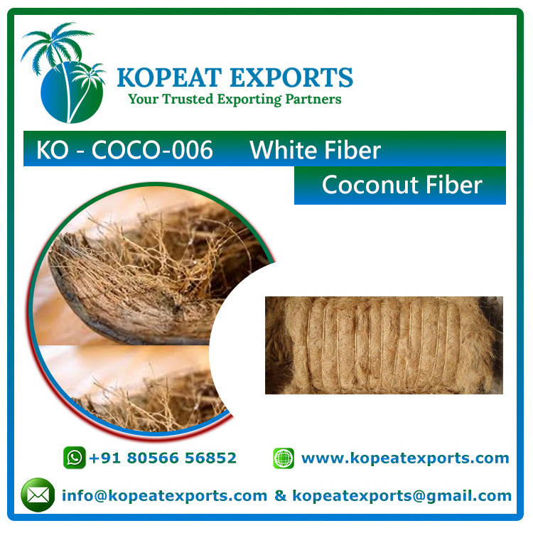 TopQuality Coco Coir White Fiber Bale Coir For Use In Hydroponic Farming At Lowest Price To Export Quality From Indian Exporters