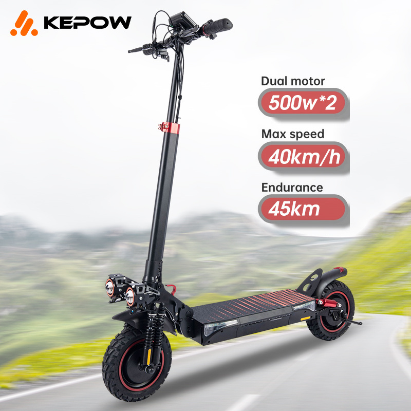 High quality T4 double motors 10inch big  wheel 1000w two wheels off-road electric scooters