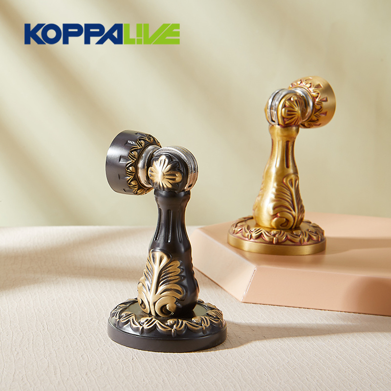 Koppalive Brass European strong magnetic door catcher door bumper antique electroplated door stopper