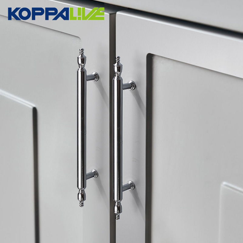 Koppalive chrome silver polished gold brass long wardrobe handle filing cabinet replacement drawer pulls for dresser