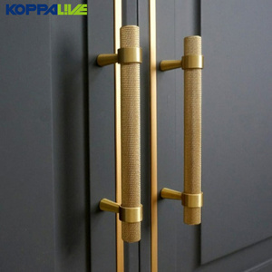 Factory Selling Kitchen Cabinets Door Knurled Handle Gold Nordic Luxury Cupboard Drawer Wardrobe Brass Pull Handles