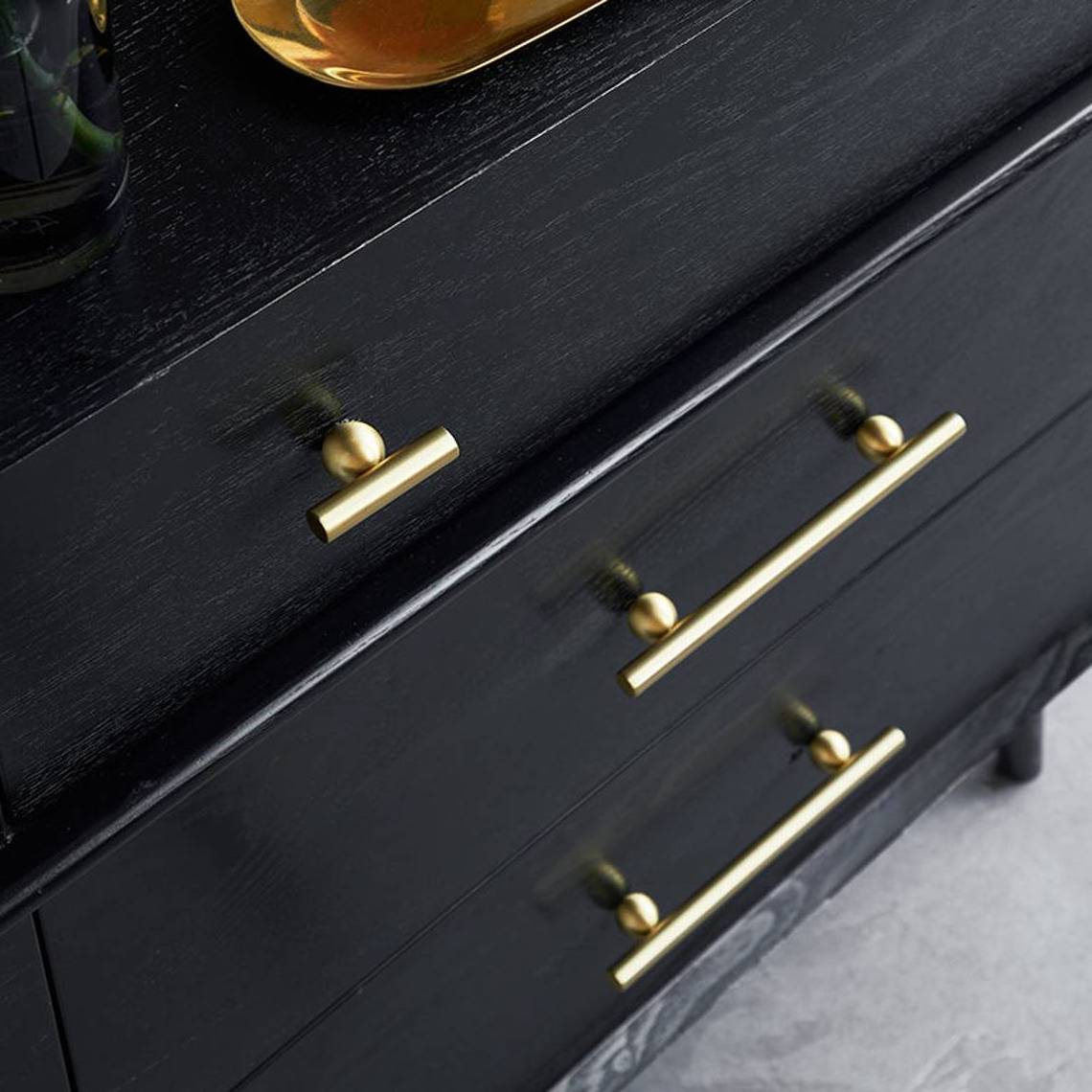 Koppalive European style/Solid Brass Kitchen Cabinets Handles 8 inches Round Ball Base Drawer Pulls Furniture Handle Hardware