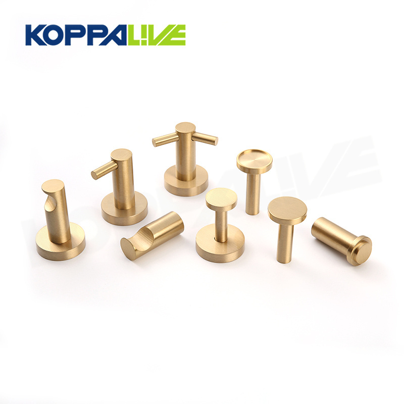 Wholesale creative copper coat hook multi-style decoration hanger modern single brass wall hook