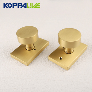 Koppalive brass matte copper brushed bathroom door lock handle American double door luxury keyless dummy door knob