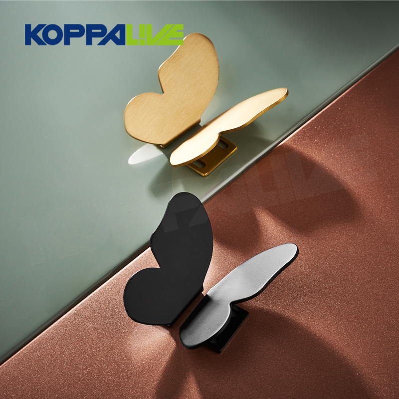 Koppalive Solid Brass Butterfly Animal Cabinet Knobs Pulls Handles Decorative Cupboard Handles for Furniture