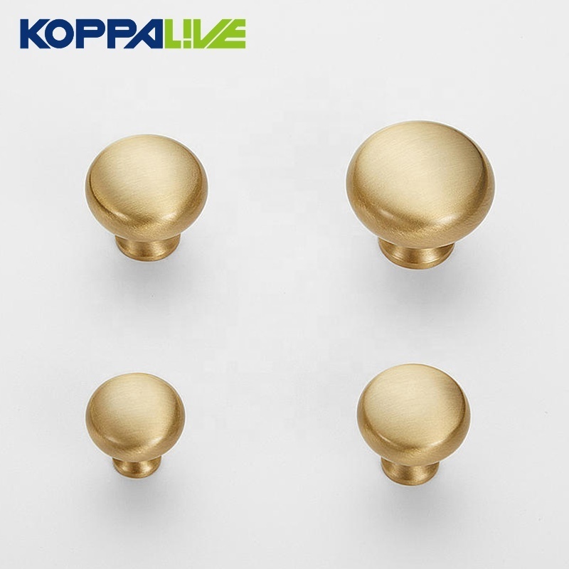 Koppalive Mushroom Cloud Brass Furniture Handles Gold Modern Minimalist Kitchen Cabinet Pulls Solid Dresser Drawer Knobs