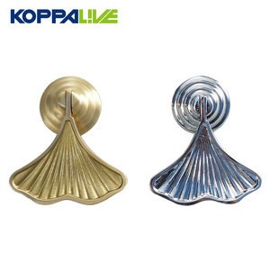 Koppalive gingko leaf brass pendant handle chrome silver wardrobe cabinet door modern drawer luxury simple small handle