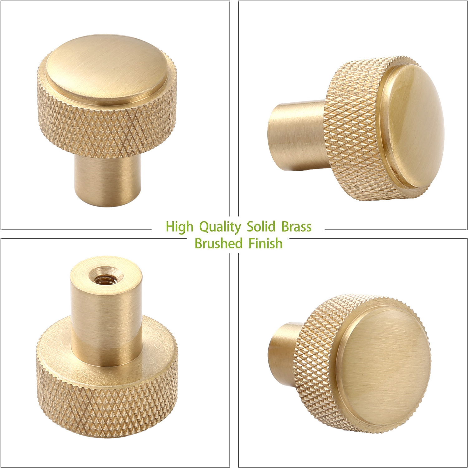 Koppalive small diameter knurled knobs modern copper cabinet handles knobs gold knurling solid brass drawer knob