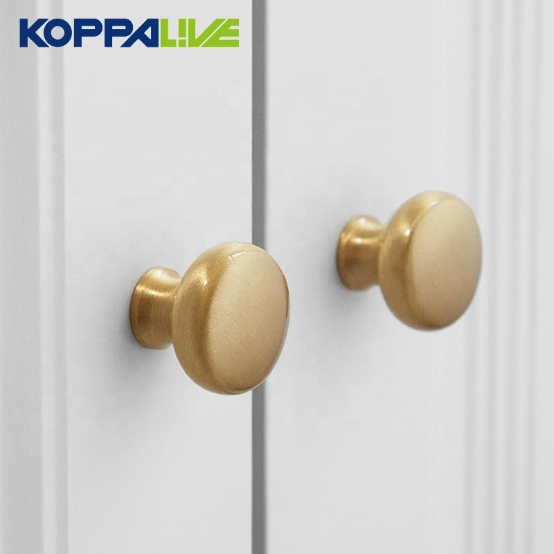 Koppalive Mushroom Cloud Brass Furniture Handles Gold Modern Minimalist Kitchen Cabinet Pulls Solid Dresser Drawer Knobs