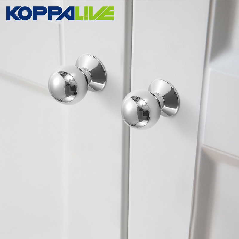 Koppalive French Style Brass Handles for Cabinet Cupboard Door Luxury Chrome Silver Closet Handles