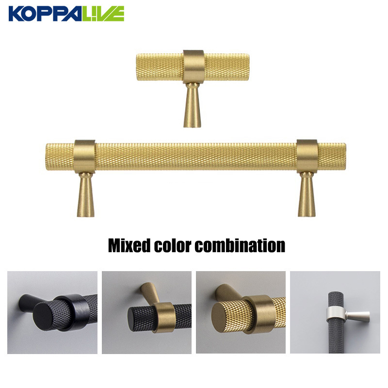 Factory Selling Kitchen Cabinets Door Knurled Handle Gold Nordic Luxury Cupboard Drawer Wardrobe Brass Pull Handles