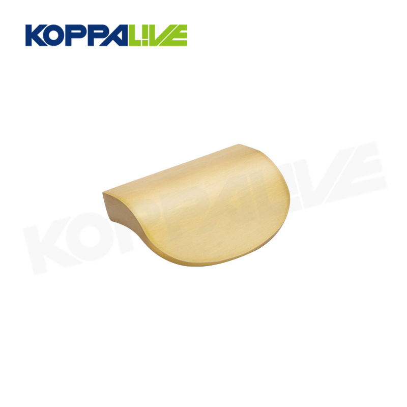 Koppalive Solid Brass Furniture Desk Drawer Knobs Invisible Finger Edge Pulls Kitchen Cabinet Hidden Handles