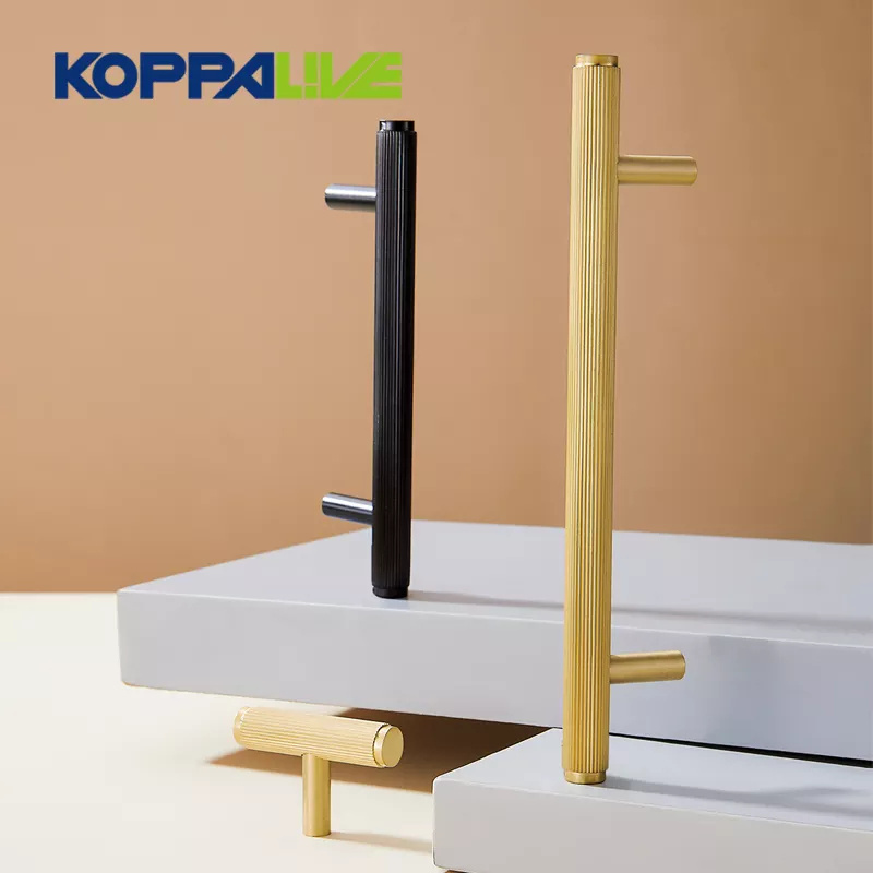 Koppalive Straight Stripe Solid Brass Cabinet Handles 160mm Furniture Cupboard Kitchen Door Handles and Pulls