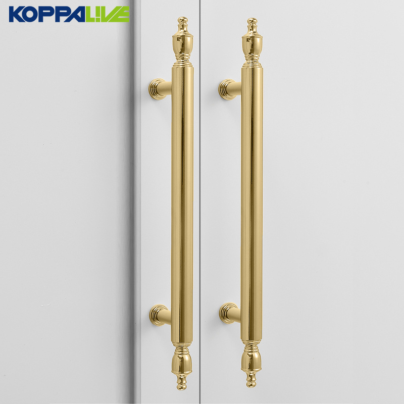 Koppalive chrome silver polished gold brass long wardrobe handle filing cabinet replacement drawer pulls for dresser