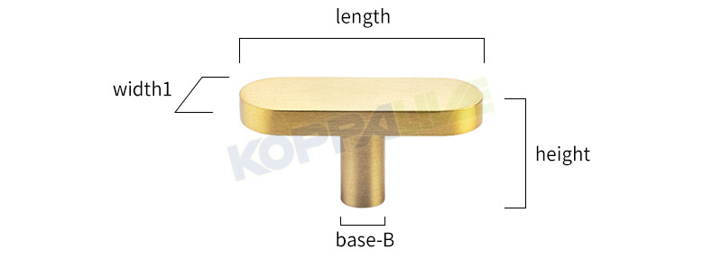 Koppalive gold cupboard drawer handles for cabinet door black pull brushed brass kitchen handle