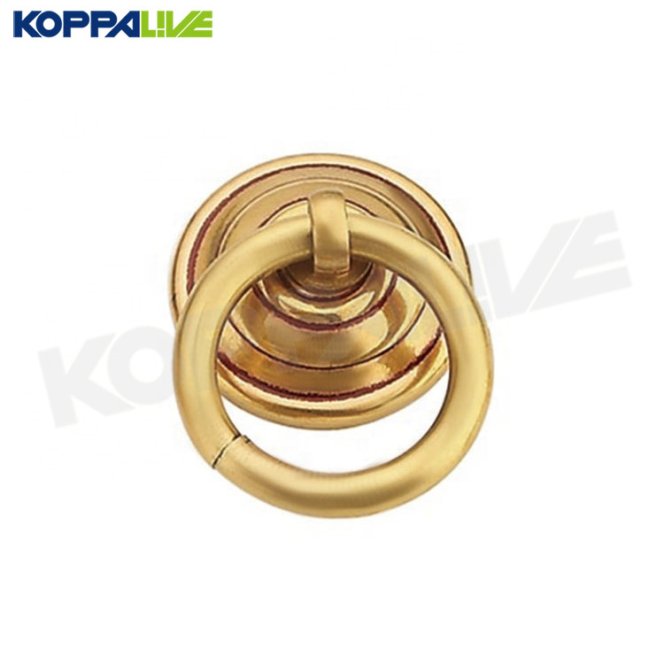 Modern brass drop ring knobs furniture cabinet door chest drawer pulls handles for kitchen