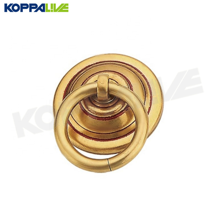 Modern brass drop ring knobs furniture cabinet door chest drawer pulls handles for kitchen