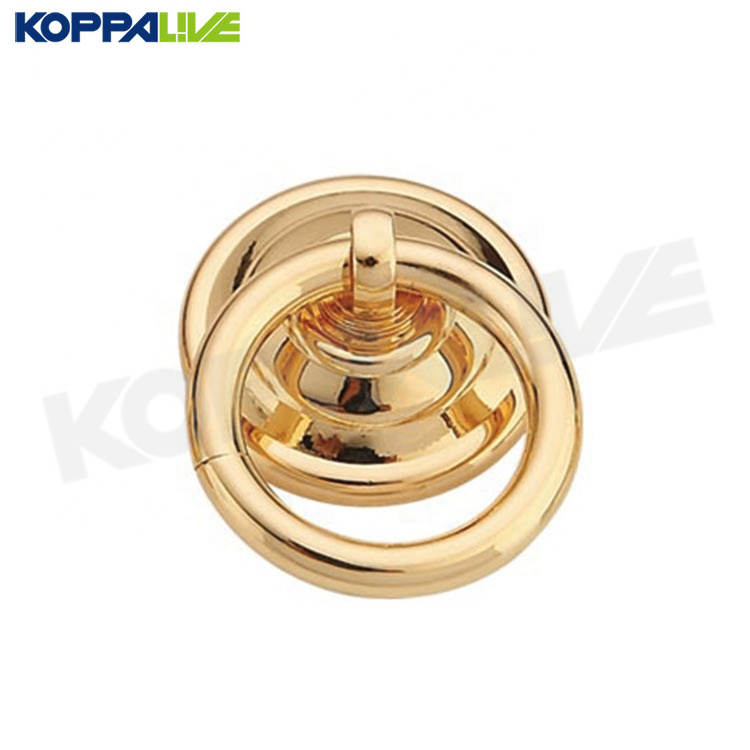 Modern brass drop ring knobs furniture cabinet door chest drawer pulls handles for kitchen