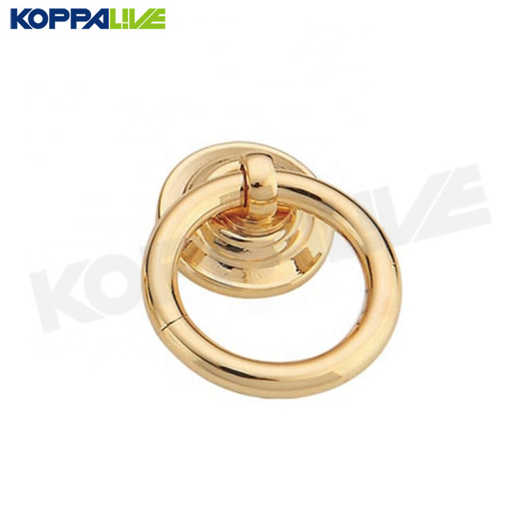 Modern brass drop ring knobs furniture cabinet door chest drawer pulls handles for kitchen