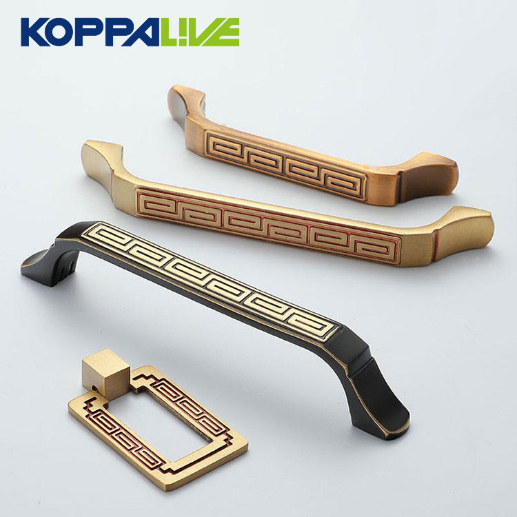 Koppalive Contemporary Chinese Style Square Ring Kitchen Cupboard Cabinet Handles 196mm Cabinet Door Furniture Classic Handle