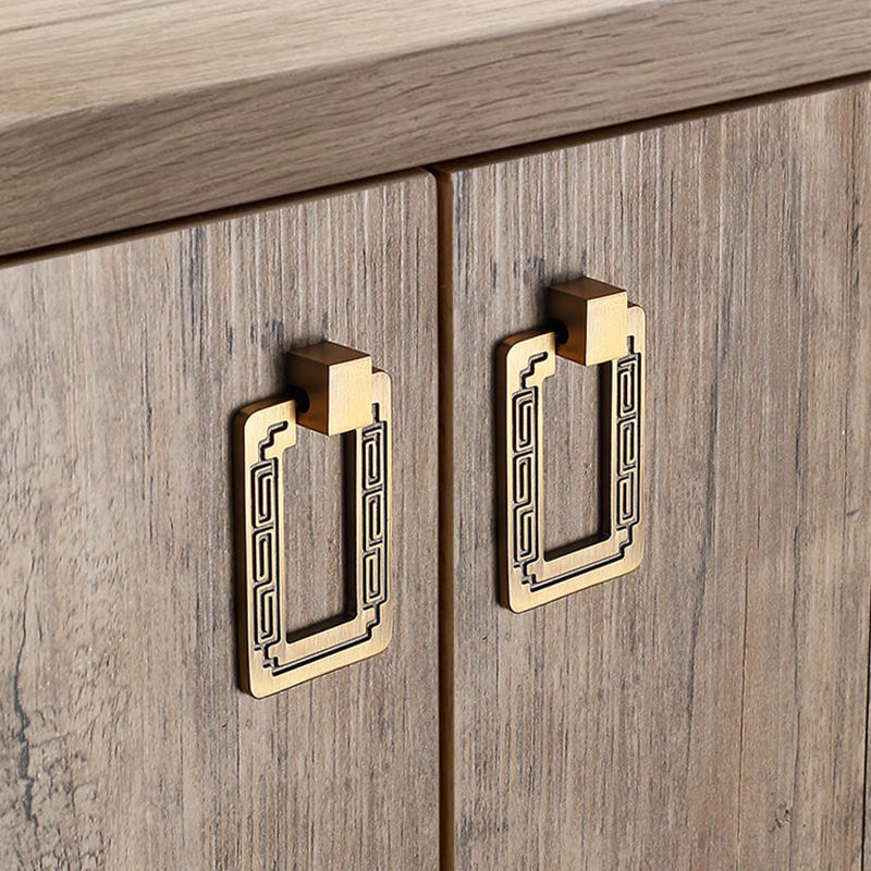 Koppalive New Arrival Chinese Style Square Ring Kitchen Cubboards Cabinet Handles 196mm Cabinet Furniture Classic Handle