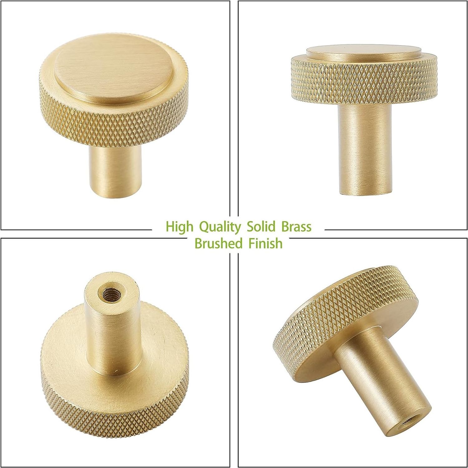 Koppalive small diameter knurled knobs modern copper cabinet handles knobs gold knurling solid brass drawer knob